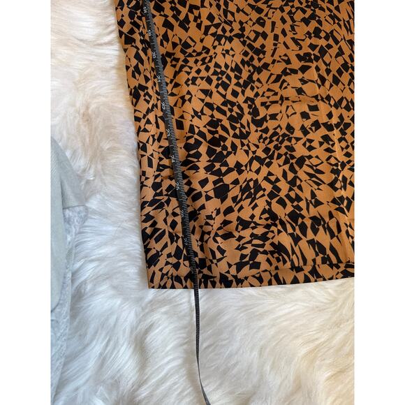 Open Edit Satin Leopard Abstract Print Satin Trouser Pants Large - Picture 6 of 7